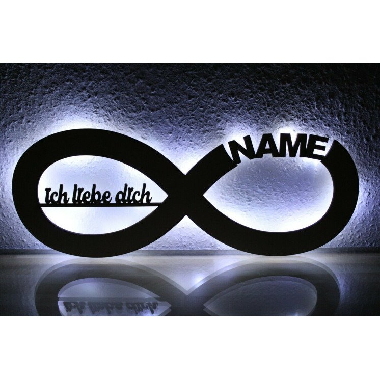 ich liebe dich - Unendlichkeitszeichen - Namen - Lasergravur - Geschenke