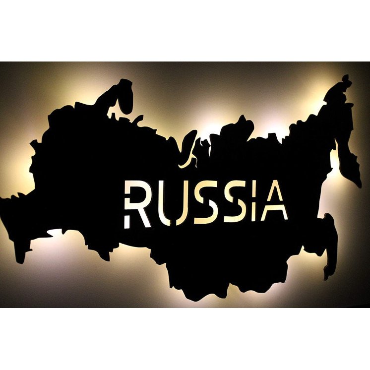 Russland personalisiert mit Wunschtext Russia Россия Lasergravur LED Schlummerlicht