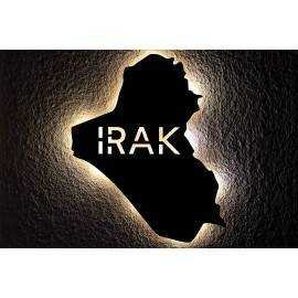 Irak personalisiert mit Wunschtext العراق Lasergravur Led - Iraq Schlummerlicht