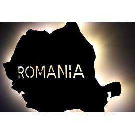 Rumänien personalisiert mit Wunschtext România Lasergravur Romania LED Schlummerlicht für Schlafzimmer Wohnzimmer Geschenk