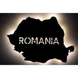 Rumänien personalisiert mit Wunschtext România Lasergravur Romania LED Schlummerlicht für Schlafzimmer Wohnzimmer Geschenk