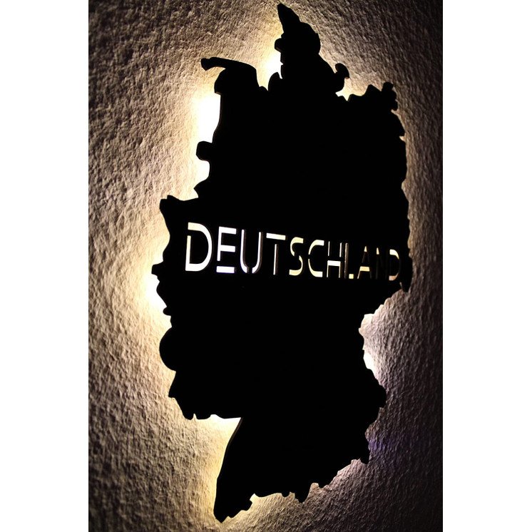 Deutschland personalisiert mit Wunschtext Germany Lasergravur Led Schlummerlicht für Schlafzimmer Wohnzimmer Geschenk