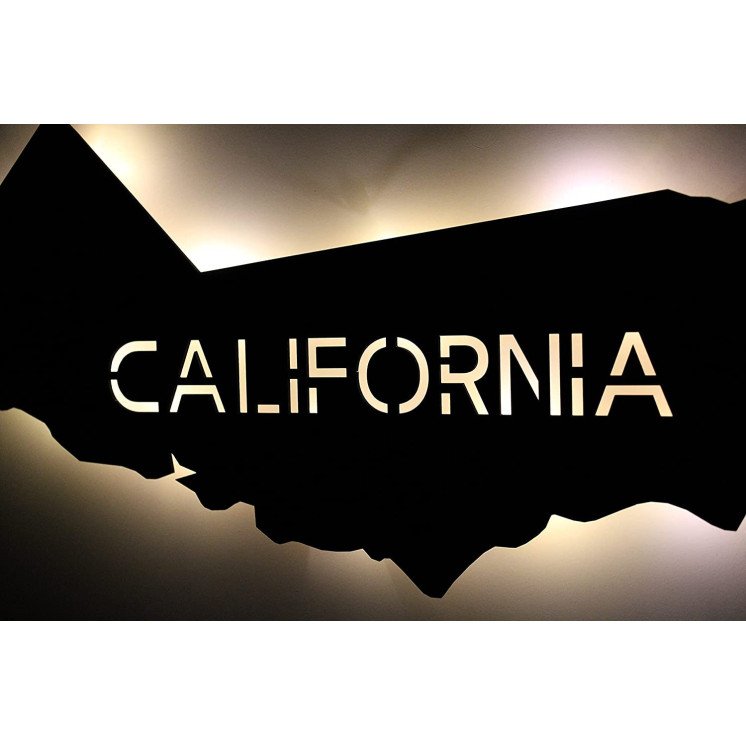 "California" personalisiert mit Wunschtext Lasergravur Led Schlummerlicht für Schlafzimmer Wohnzimmer Geschenk