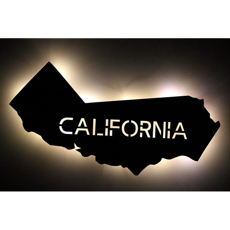 "California" personalisiert mit Wunschtext Lasergravur Led Schlummerlicht für Schlafzimmer Wohnzimmer Geschenk