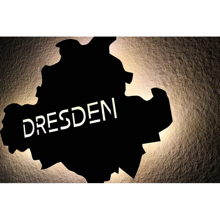 Led "Dresden" personalisiert mit Wunschtext Lasergravur Schlummerlicht für Schlafzimmer Wohnzimmer Geschenk