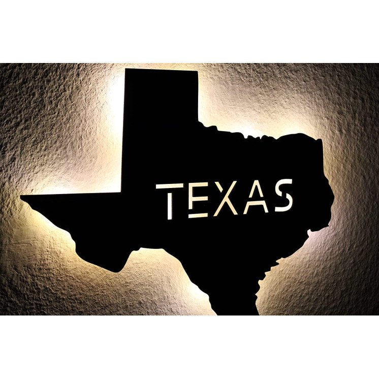 Led "Texas" personalisiert mit Wunschtext Lasergravur Schlummerlicht für Schlafzimmer Wohnzimmer Geschenk