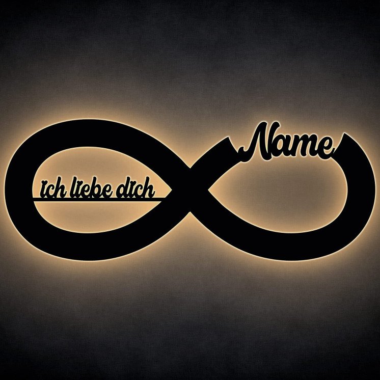 ich liebe dich - Unendlichkeitszeichen - Namen - Lasergravur - Geschenke