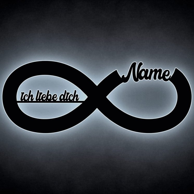 ich liebe dich - Unendlichkeitszeichen - Namen - Lasergravur - Geschenke