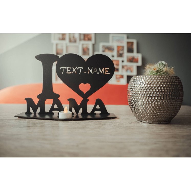 LED Teelichtern Herz I ❤ Mama mit Wunschtext personalisiert Individuelles Mutter Geschenk für Mama