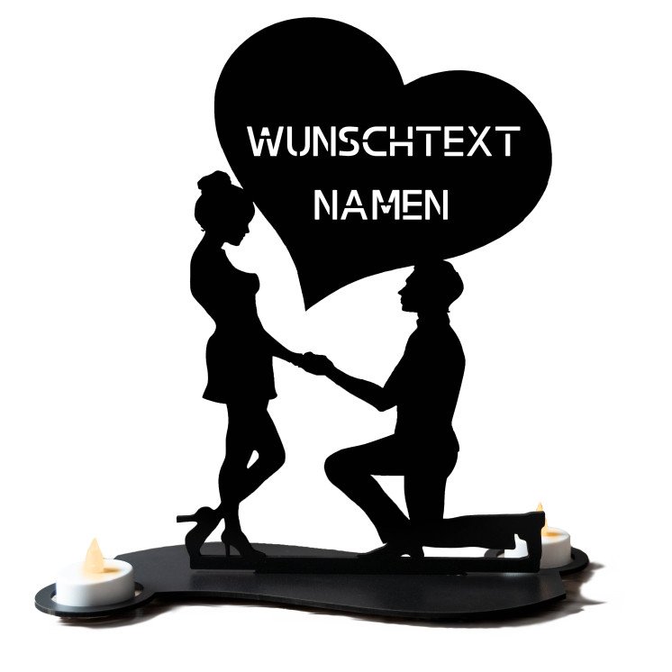 LED Teelichtern I Love You mit Wunschnamen personalisiert zum Geschenk