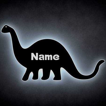 Riesen Dino LED Deko Schlummerlicht Nachtlicht große Dinosaurier Wandlampe personalisiert mit Wunsch Name