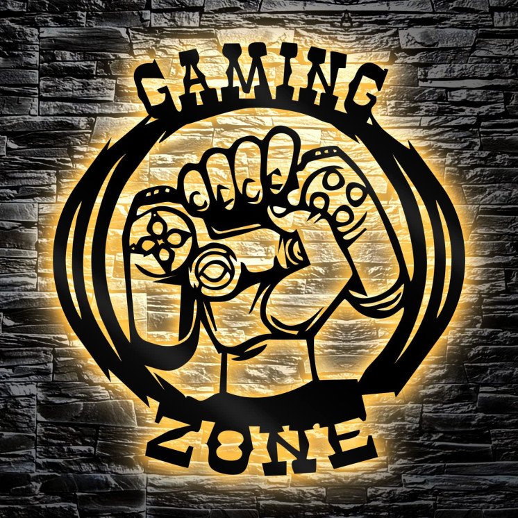 Led Gaming Zone Schild - Gamer Geschenke Zimmer Beleuchtung Wand Deko Lampe