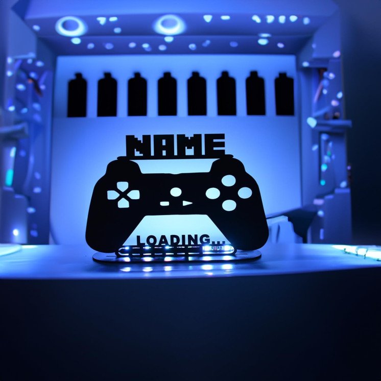 Controller Gamer Loading ... LED RGB personalisierte Merry Christmas Weihnachten Nachtlicht Schlummerlicht Tischdeko