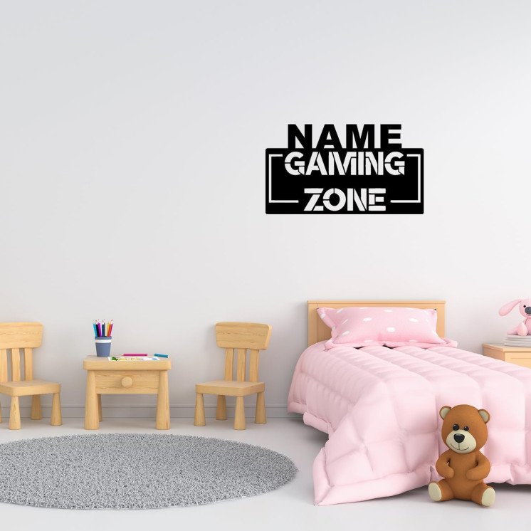 LEON FOLIEN Gaming Zone - Gamer Geschenke personalisiert I Zimmer Beleuchtung Wand Lampe in LED - für Videospiel Fans -