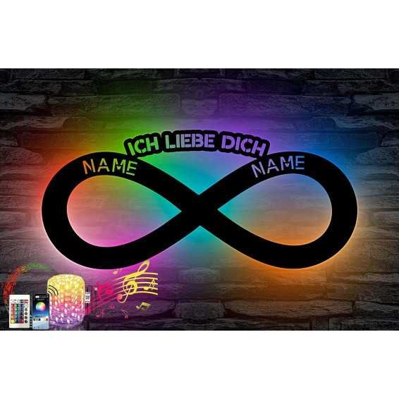 ich liebe dich RGB Farbwechsel Valentinstags Liebesbeweis - Mit 16 LED Farben USB App Bedienung / Musikgesteuert -