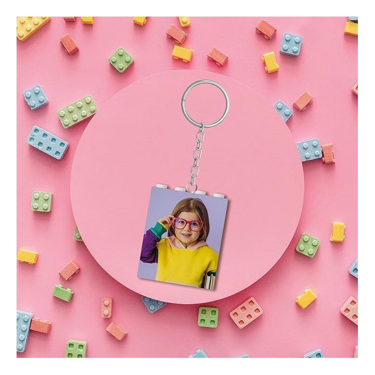 Personalisierte Bausteine mit Foto Puzzle in Eigenem Bild Bausteine Benutzerdefiniertes Schlüsselanhänger - Geschenk für