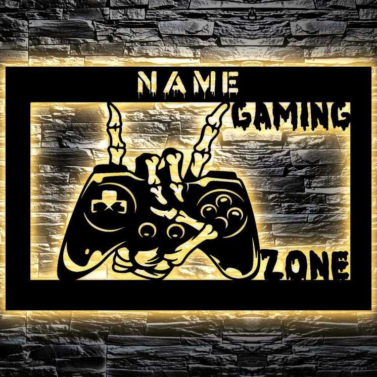 Gaming Zone RGB Led Deko Wand Lampe Geschenke für Jungen Männer Jungs Frauen Gamer - für Videospiel Fans -