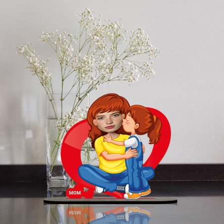 Muttertagsgeschenk Beste Mama Tischdeko für Mama perfekt als Danksagung für Muttertag Mutti - 3D Cartoon Karikatur Comic