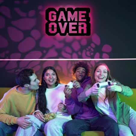 Game Over Led Gaming Zone - Gaming Schild - Gamer personalisiert Wand Lampe - Zimmer Deko - Besondere Geschenke für Videospiel