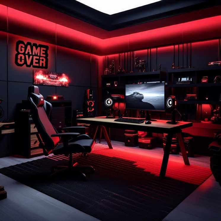 Game Over Led Gaming Zone - Gaming Schild - Gamer personalisiert Wand Lampe - Zimmer Deko - Besondere Geschenke für Videospiel