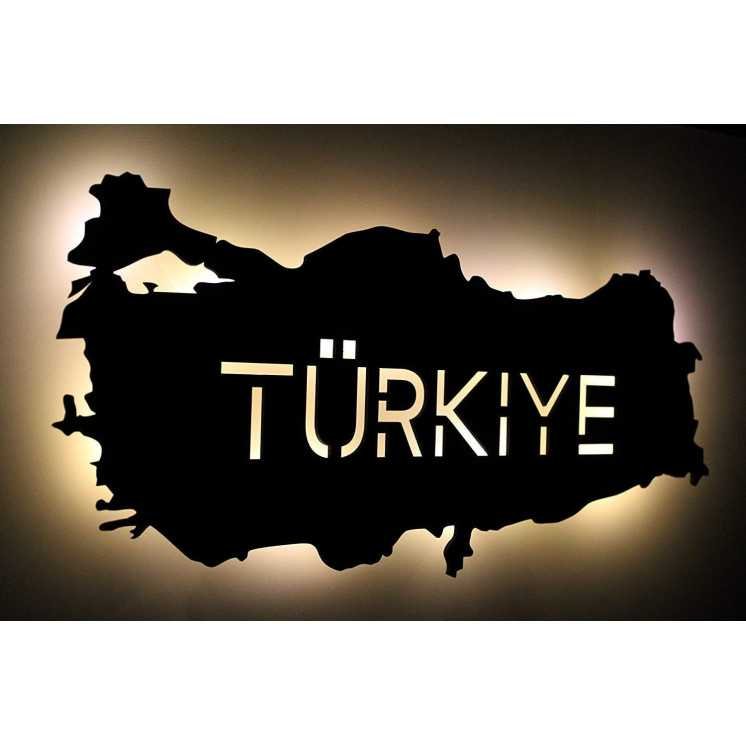 Türkei personalisiert mit Wunschtext Turkey Türkiye Lasergravur LED Schlummerlicht für Schlafzimmer Wohnzimmer Geschenk