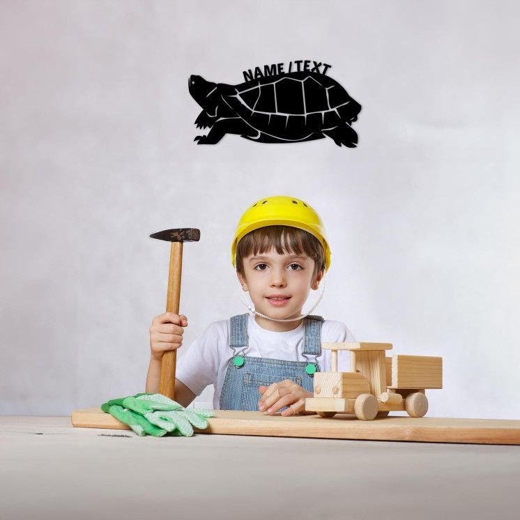 Schildkröte - Lampe LED Nachtlicht Wand Schlummerlicht Holz Deko Figur für Wohnzimmer Kinder - Zimmer in 7 Farbe